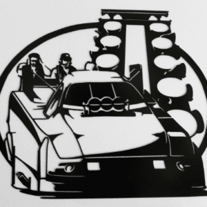 Funny Car   Metal Wall Art