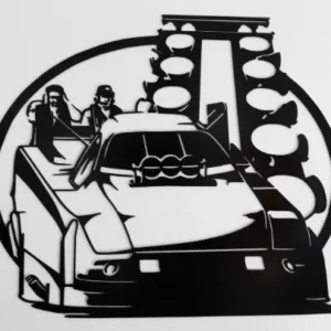 Funny Car   Metal Wall Art