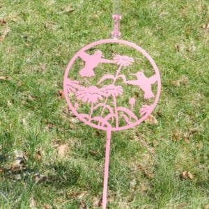 Alternative view of Hummingbird Design Rain Gauge, Rain Gauge on a Stake, Garden Rain Gauge, Rain Gauge Outdoors