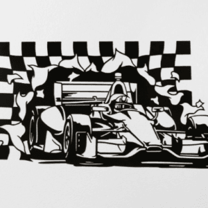 Indy Car Racer   Metal Wall Art