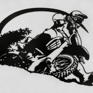 Motocross Racer   Metal Wall Art
