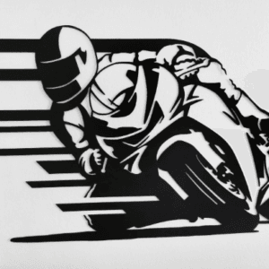 Motorcycle Racer   Metal Wall Art