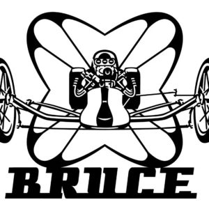 Personalized Classic Rail Dragster (Parachute)   Metal Wall Art