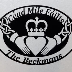 Personalized Claddagh Welcome Sign -  Cead Mile Failte