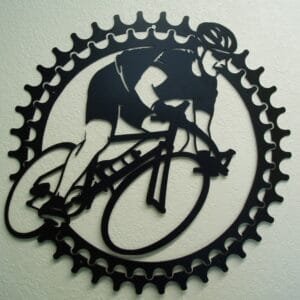 Bicycle Rider - Metal Wall Art