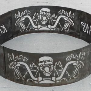 Fire Ring - Biker Skull Design