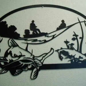 Catfish Fisherman - Metal Wall Art