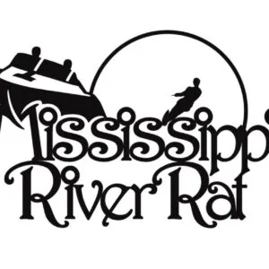 Mississippi River Rat - Water Skier - Metal Wall Art