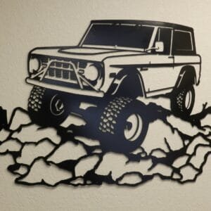 Early Ford Bronco Metal Wall Art