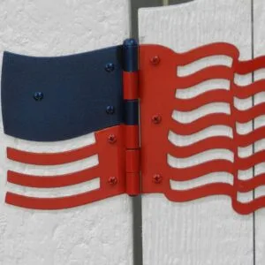 American Flag Hinges, Decorative Garden Gate or Shed Hinges