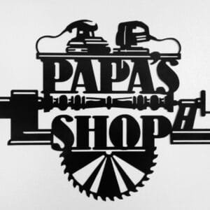 Personalized Woodworker's Shop Sign Metal Wall Art