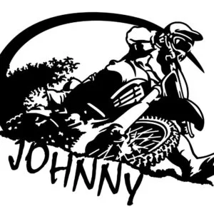 Personalized Motocross Racer   Metal Wall Art