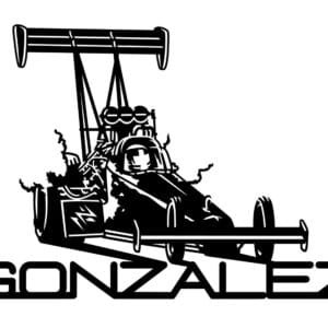 Personalized Top Fuel Racer   Metal Wall Art
