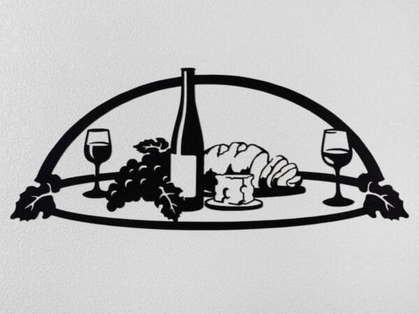Wine and Grape Still Life  - Metal Wall Art