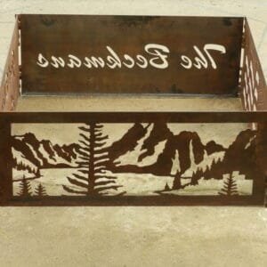 Flat Panel Fire Pit - Mountain Lake Design