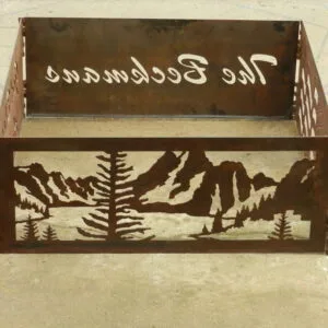 Flat Panel Fire Pit - Mountain Lake Design