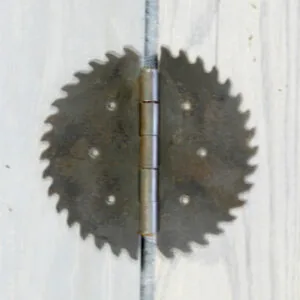 Alternative view of Saw Blade Design Hinges: Garden Gate, Shed Decor