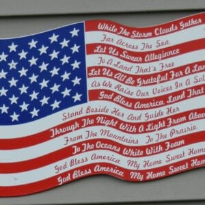 Alternative view of American Flag Metal Wall Art God Bless America