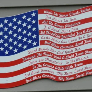 Alternative view of American Flag Metal Wall Art God Bless America