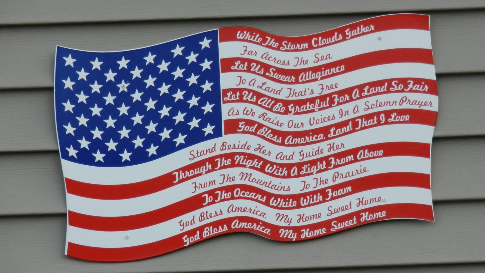 American Flag Metal Wall Art God Bless America - Image 2