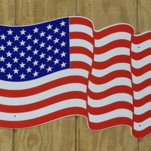 Waving American Flag - Metal Wall Art