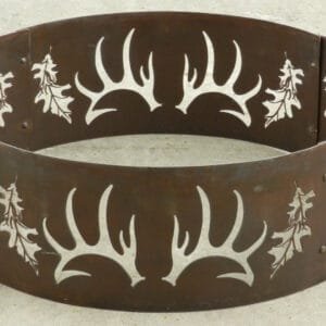 Fire Ring - Fire Pit - Personalized - Portable - Deer Antler Design