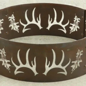 Fire Ring - Fire Pit - Personalized - Portable - Deer Antler Design