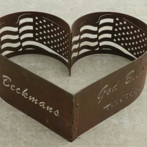 Alternative view of Personalized Heart Shape Fire Pit
