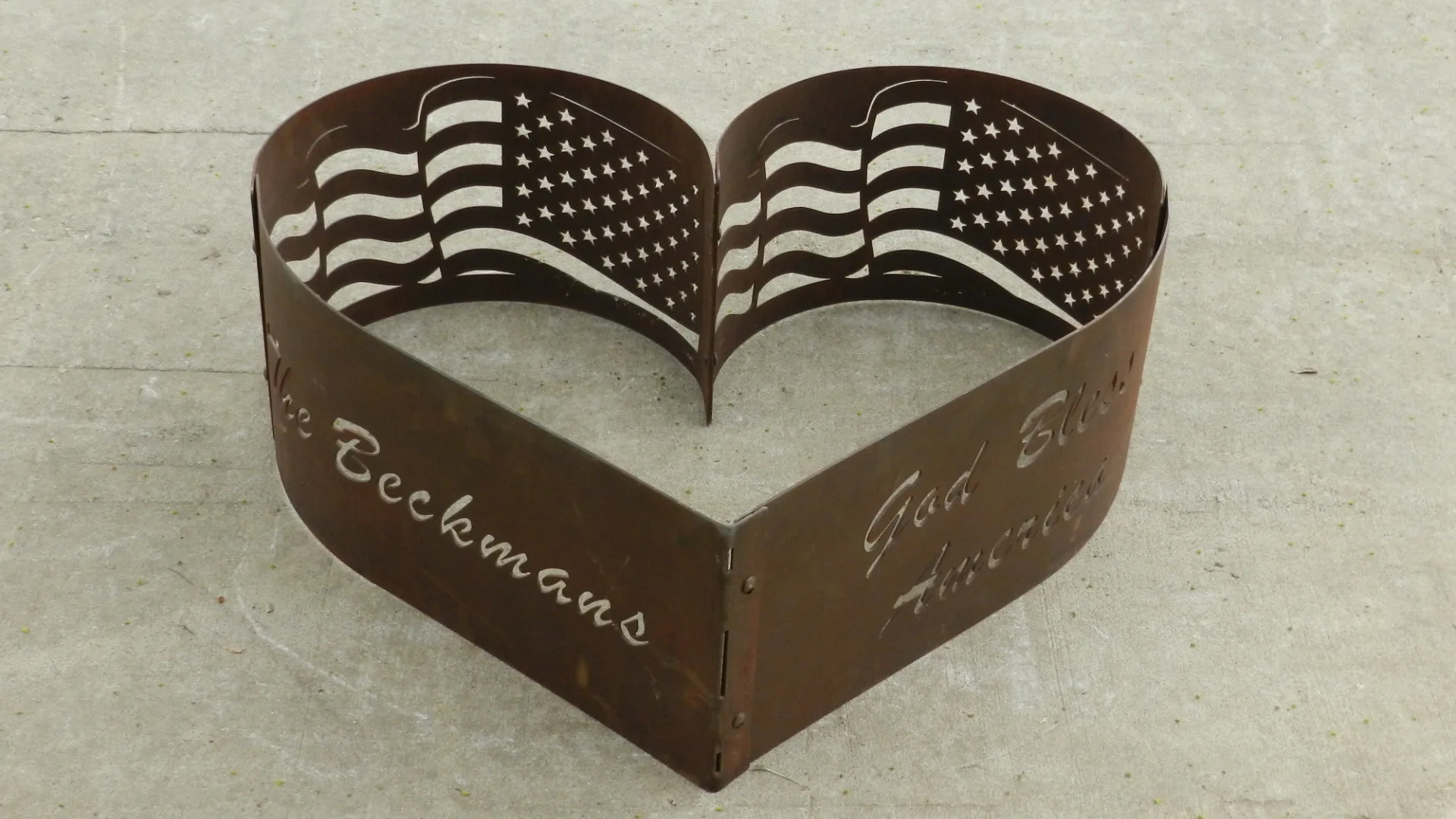 Personalized Heart Shape Fire Pit - Image 2